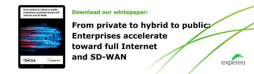 From private to hybrid to public networks - Enterprises accelerate to full Internet and SD-WAN report